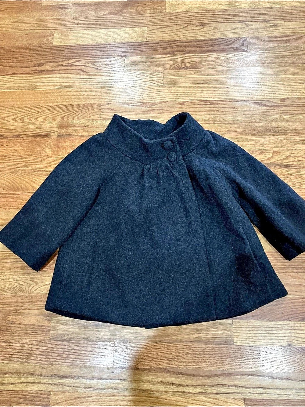 Old Navy Girls Size 8/10 Black Wool Blend Coat GUC